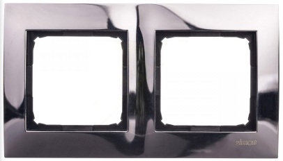 Kontakt-Simon Ramka podwójna SIMON54 metalowa ciemna stal - DR2/67