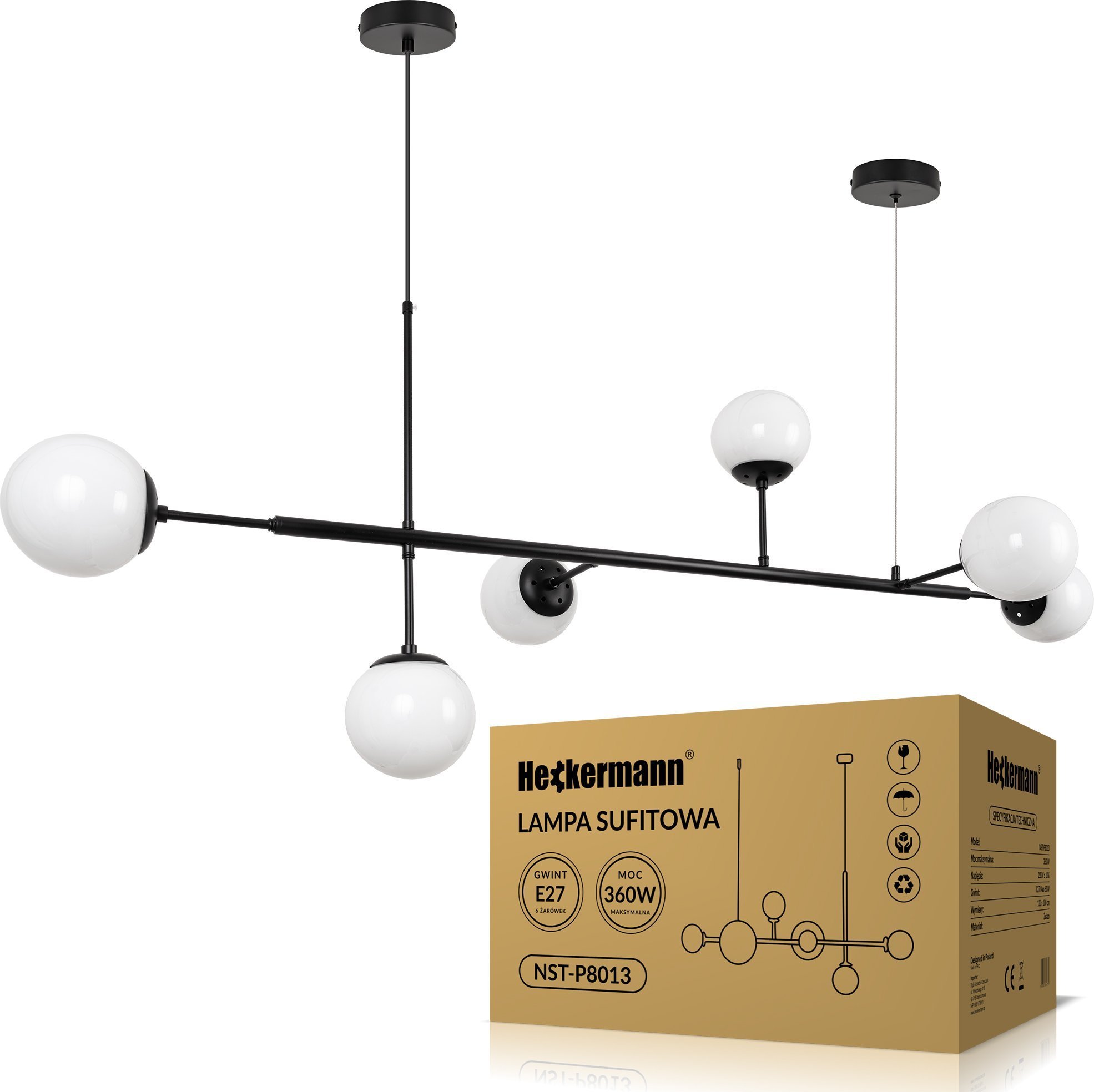 Lampa wisząca Heckermann Lampa sufitowa Heckermann NST-P8013