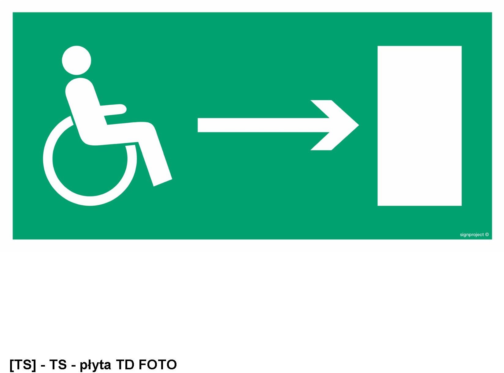 AC009 - Wyjście ewakuacyjne dla niepełnosprawnych w prawo 800x400