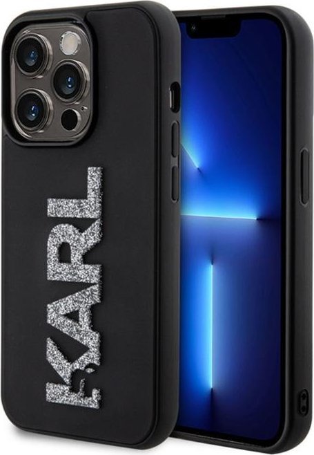 Karl Lagerfeld Karl Lagerfeld KLHCP15L3DMBKCK iPhone 15 Pro 6.1" czarny/black hardcase 3D Rubber Glitter Logo