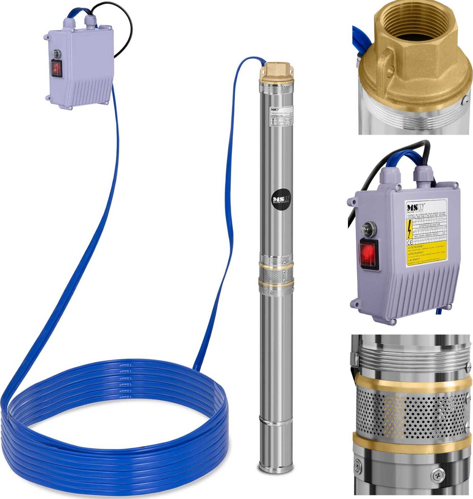 MSW Pompa głębinowa do studni głębinowej 3800 L/h (385674)