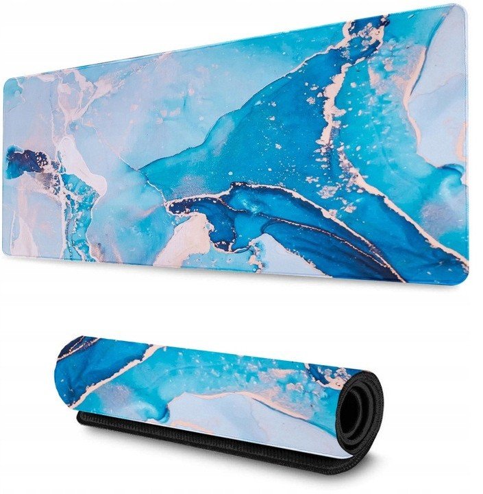 Podkładka pod mysz i klawiaturę na biurko antypoślizgowa 80x40cm niebieska