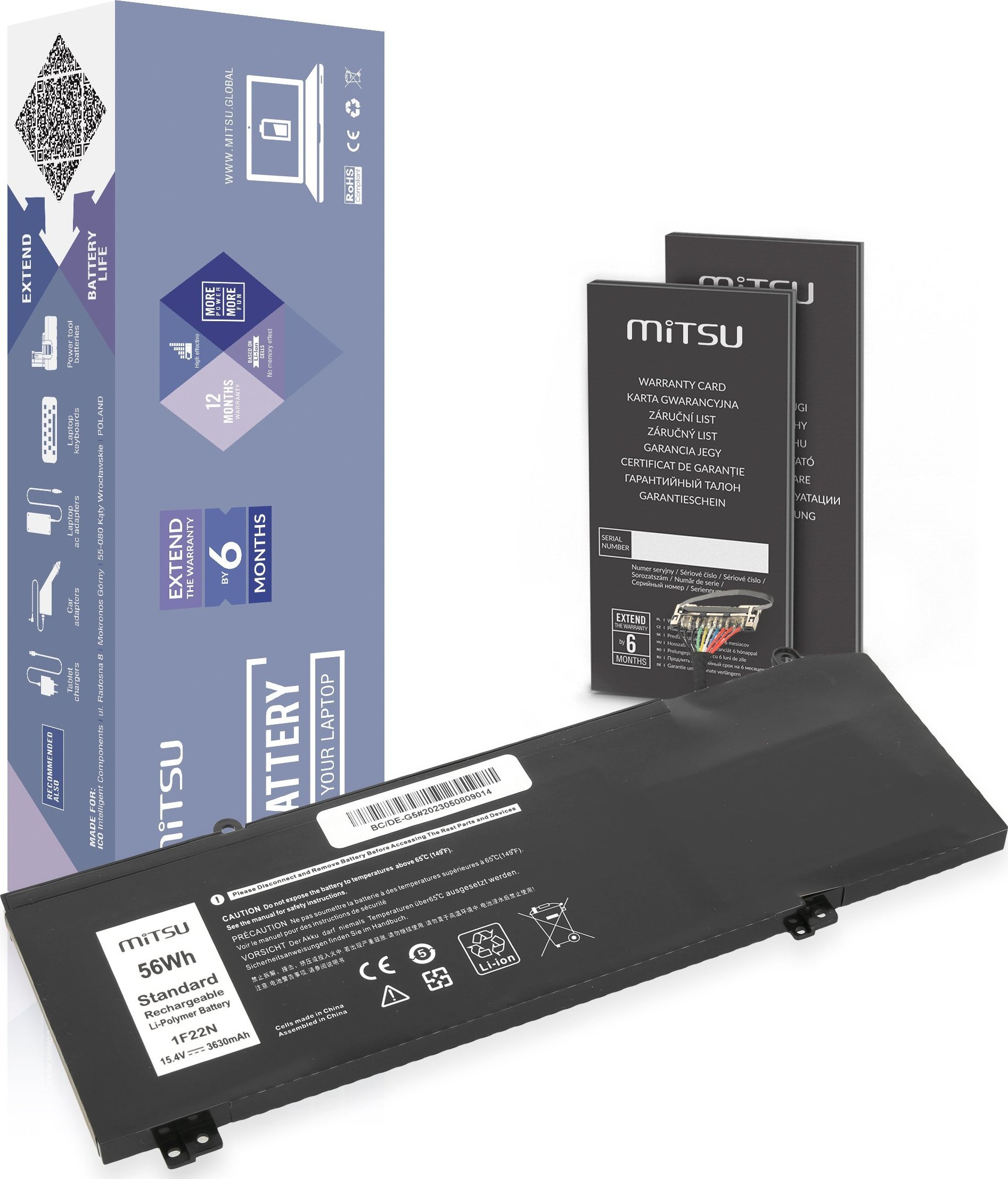 Bateria Movano Bateria 1F22N do Dell G5 G7 15 Alienware M15 M17