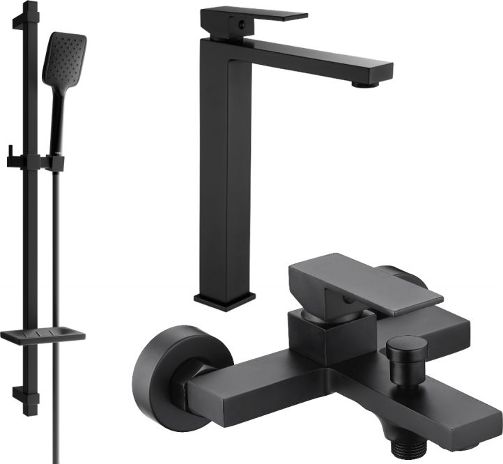 Mexen Mexen Uno DQ62 zestaw wannowy, czarny - 71413DQ62-70