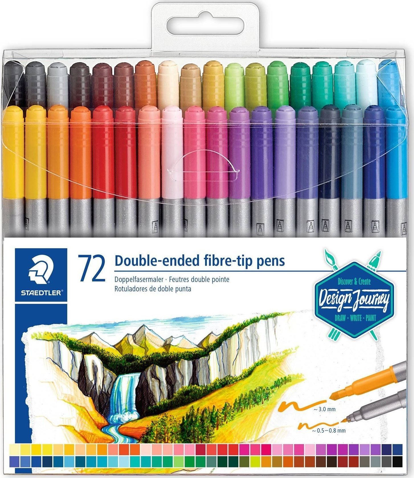 Staedtler Flamastry dwustronne Staedtler 72k Design Journey nr 3200