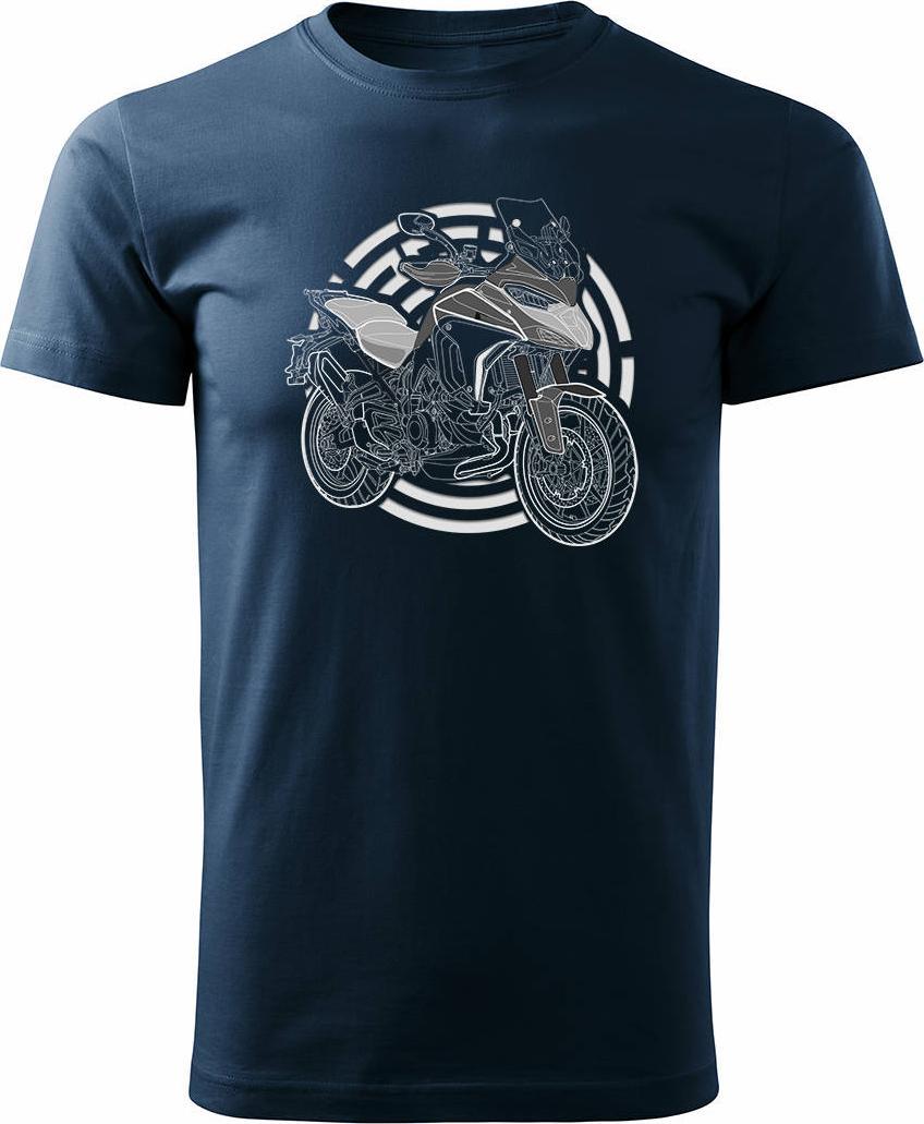 Topslang Koszulka na motor motocyklowa Ducati Multistrada 1200 950 męska granatowa REGULAR M