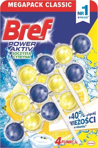 Bref Zawieszka do WC Bref Active Lemon 3x50g uniwersalny