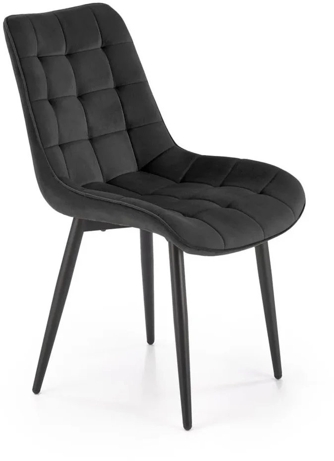 Krzesło tapicerowane K580 VELVET czarne HALMAR