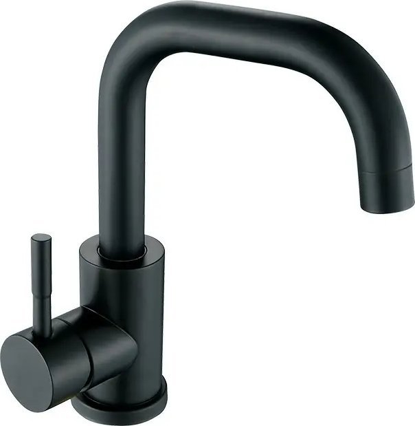 Bateria umywalkowa Delvant DELVANT SENTO BATERIA STOJĄCA ŁAZIENKOWA STAL CZARNA KWADRATOWA