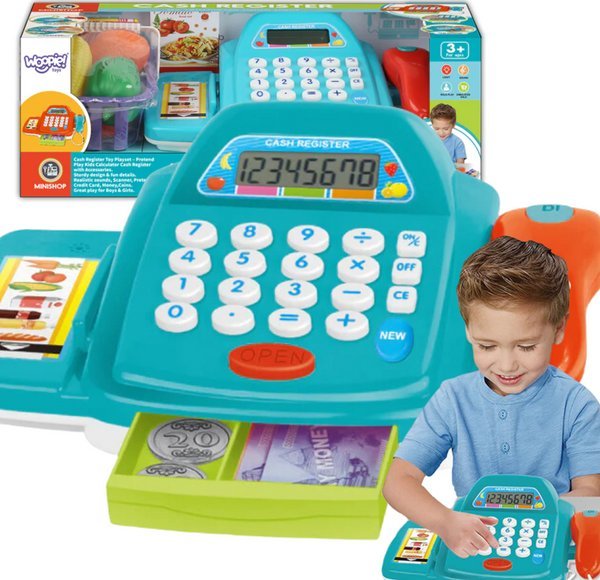 Woopie Kasa Sklepowa z Kalkulatorem i Akcesoriami