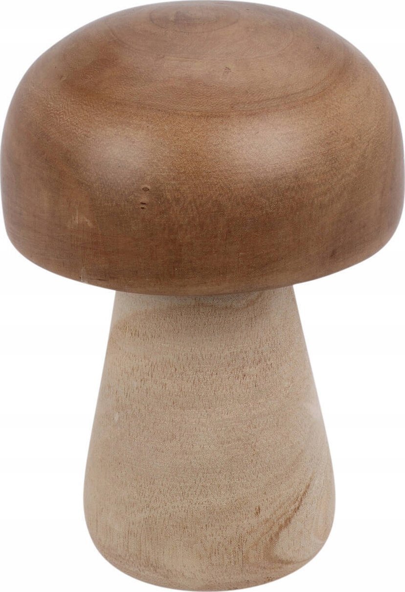 Home Styling Collection Drewniana figurka grzybek, 20 cm