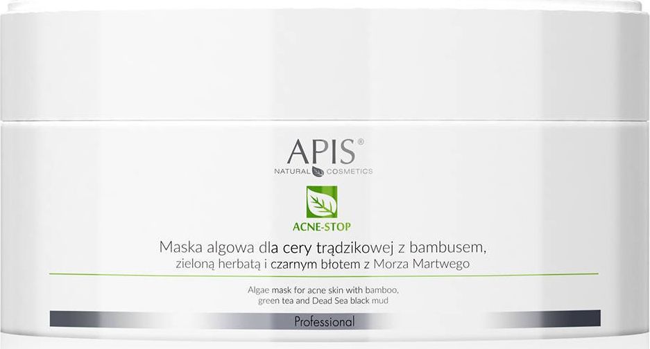 Apis Maska algowa dla cery trądzikowej z bambusem, zieloną herbatą, 100g