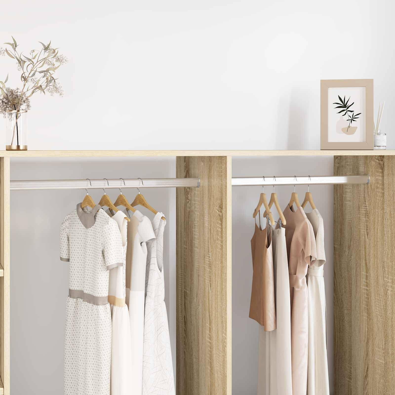 vidaXL Drążek do szafy 2 pcs Srebrny 764 x 15 x 29 mm Stop Aluminium