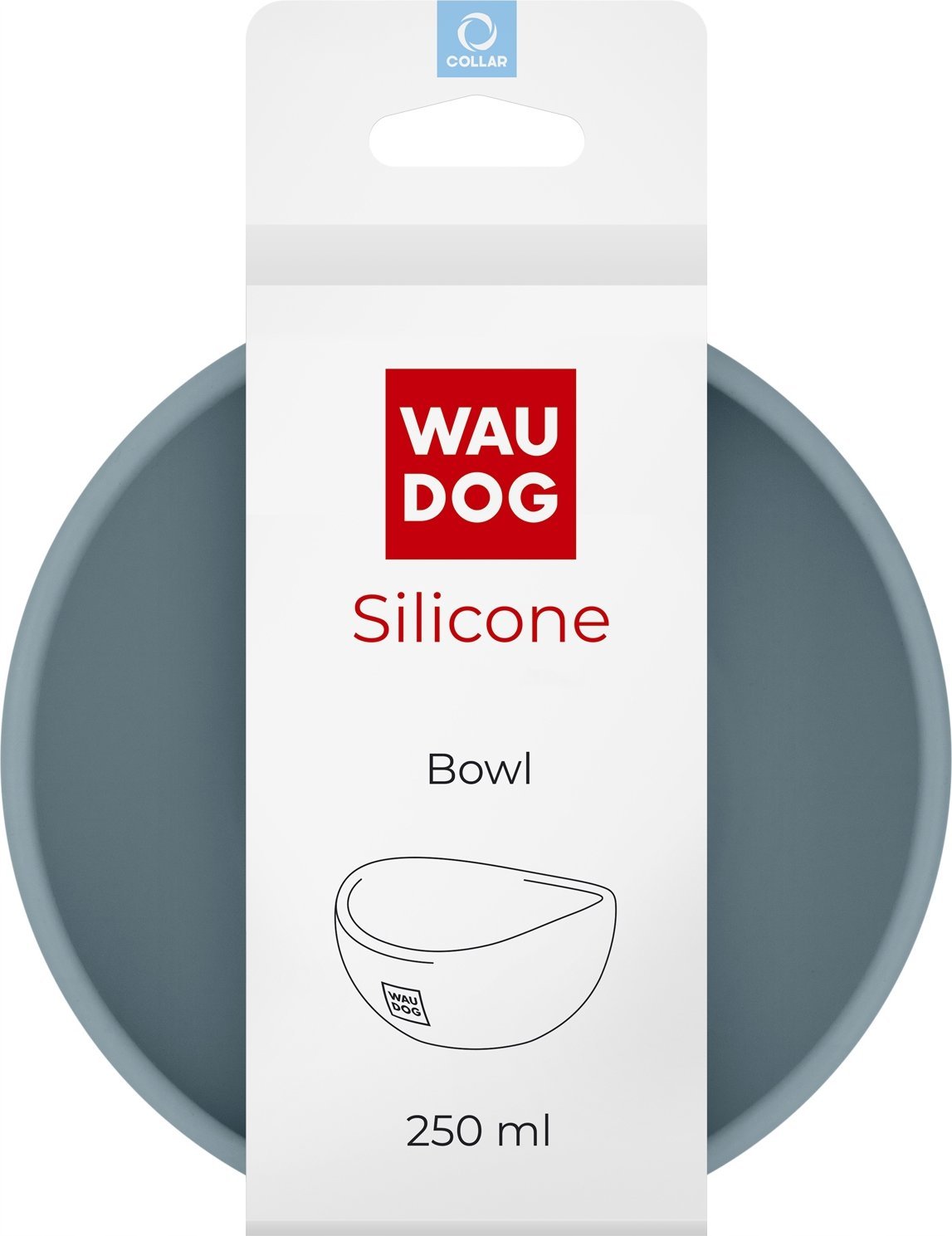 Collar WAU DOG MISKA SILIKONOWA 250ml SZARA