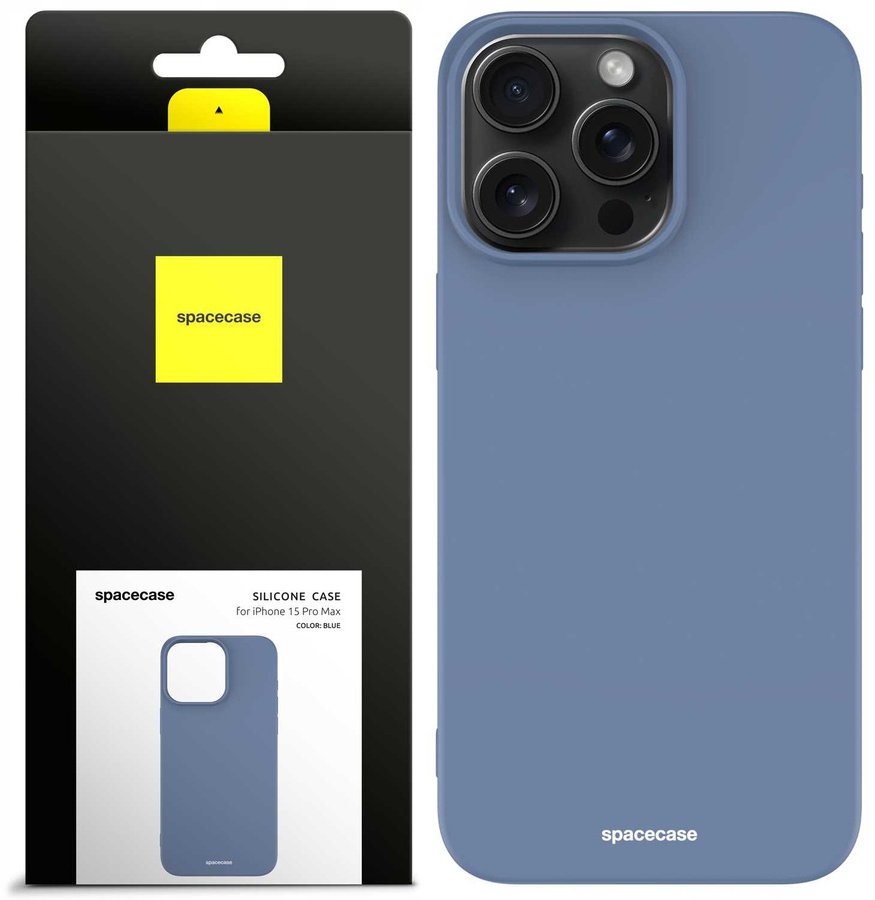 SpaceCase Etui Silicone Case iPhone 15 Pro Max blue standard