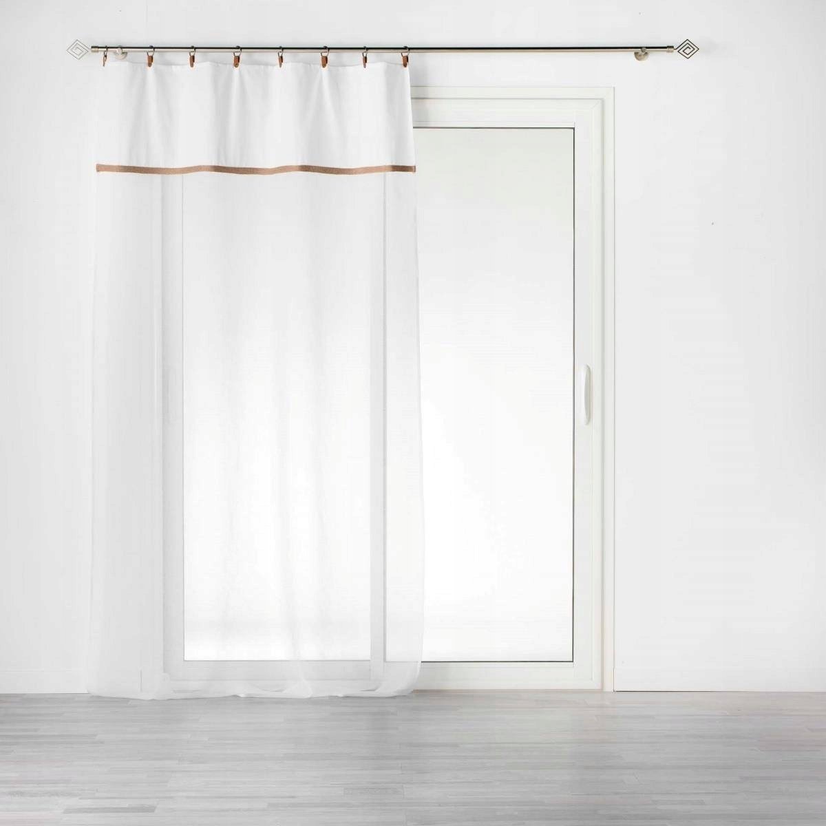 Douceur d`Interieur Firanka do salonu na przelotkach LEANA, woal, 140 x 240 cm