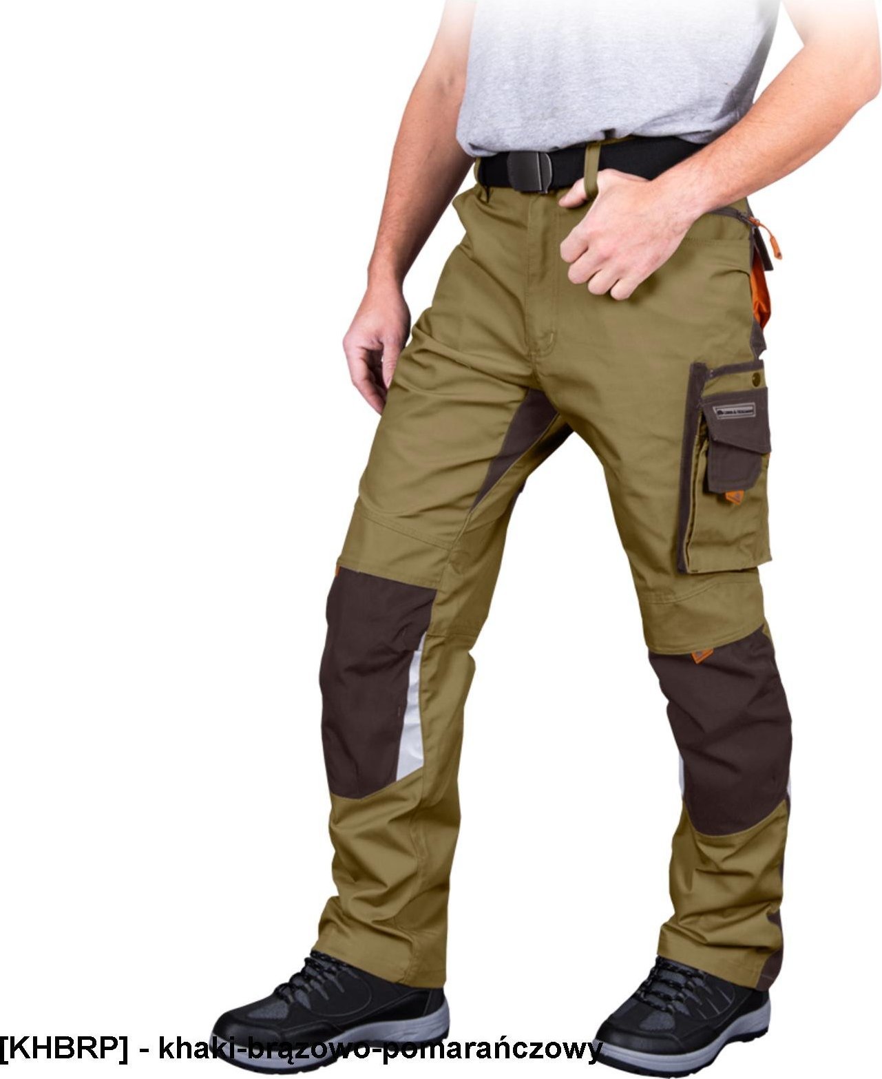 Leber&Hollman LHNAT - spodnie ochronne do pasa - khaki-brązowo-pomarańczowy 48