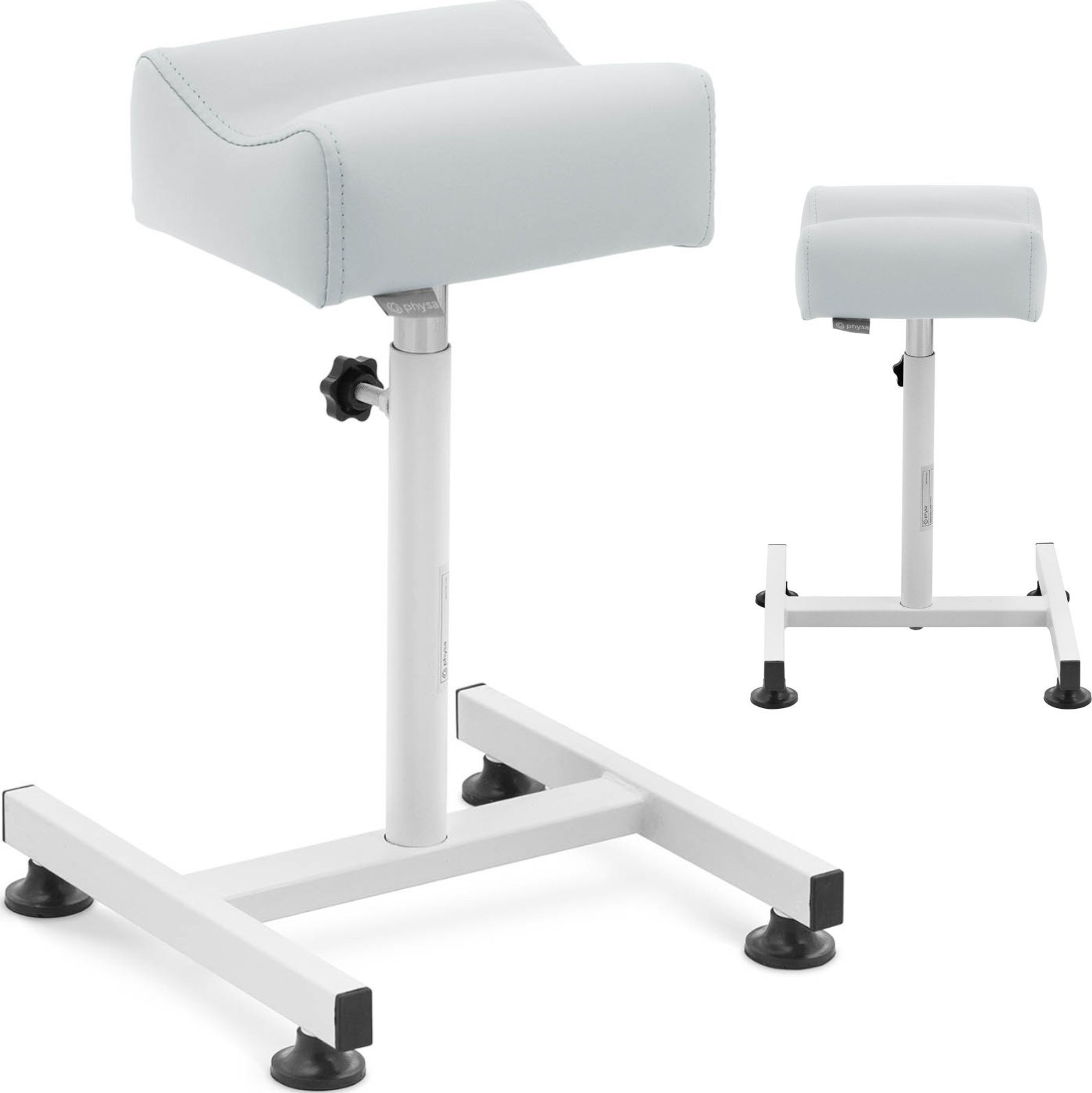 Physa Podnóżek kosmetyczny do pedicure regulowana wysokość do 67 cm do 80 kg - jasnoszary Podnóżek kosmetyczny do pedicure regulowana wysokość do 67 c
