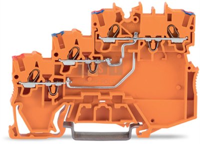 2000-5372 Złączka szynowa sygnałowa do czujników 3-piętrowa pomarańczowa TOPJOBS 2000-5372
