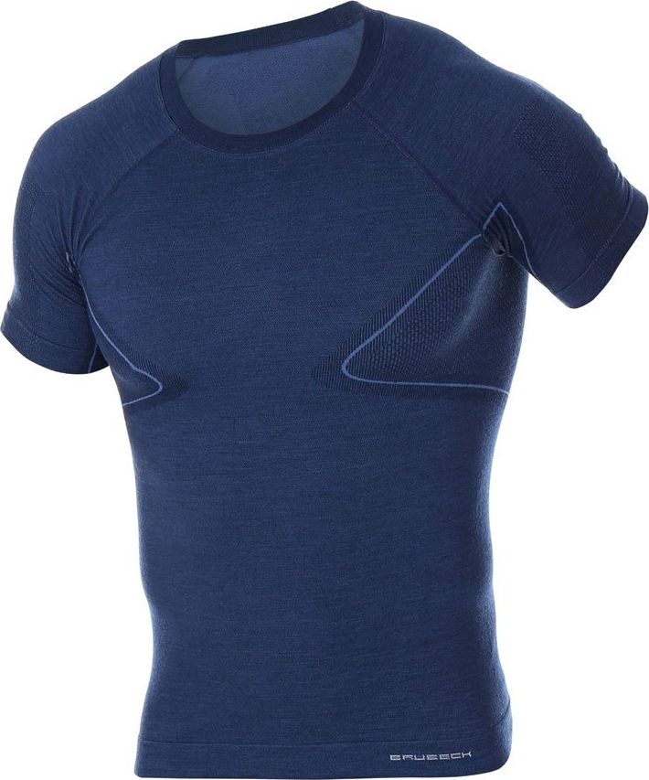 Brubeck SS11710 Koszulka męska z krótkim rękawem ACTIVE WOOL grafitowy M