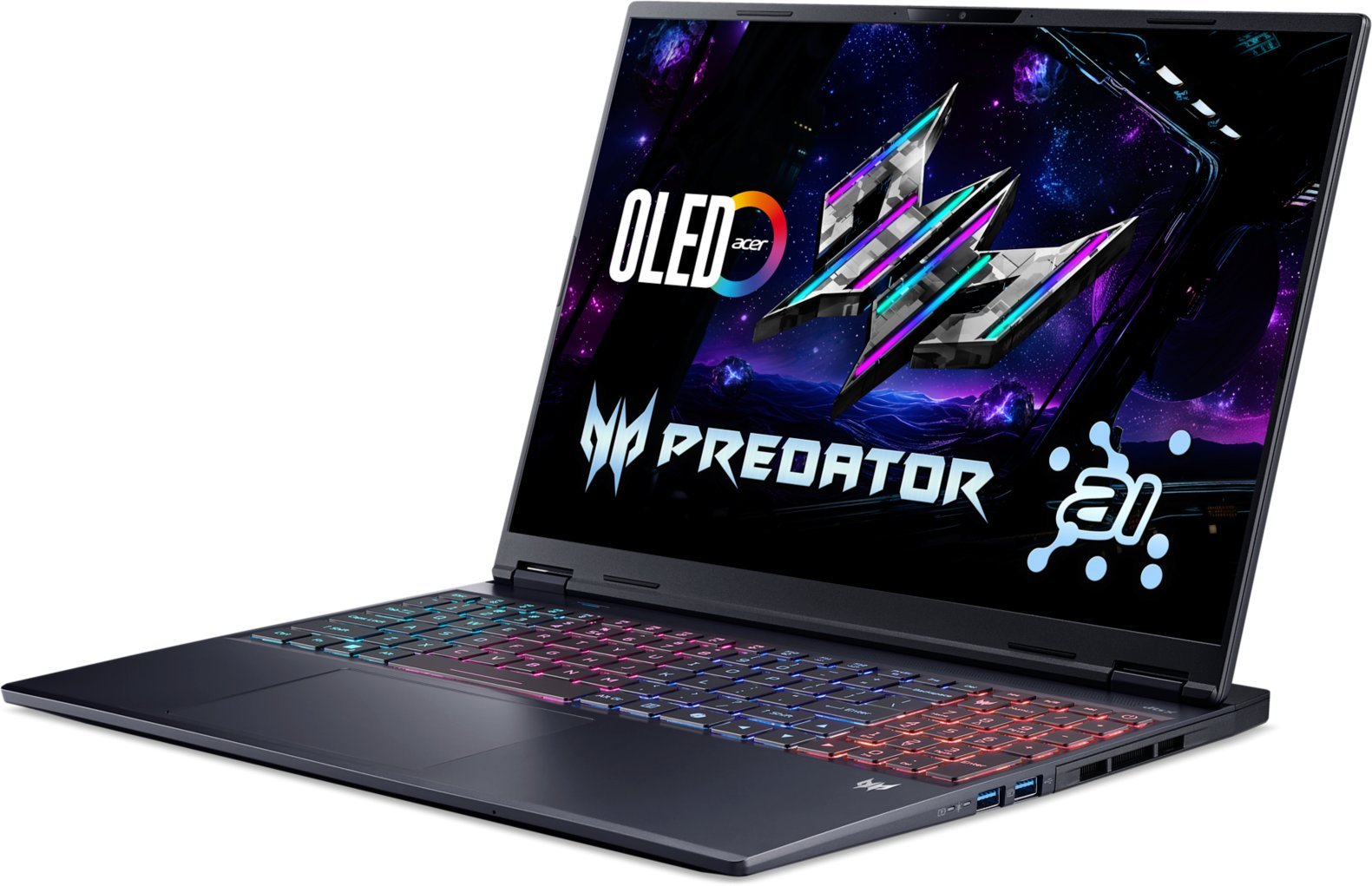 Acer | Predator Helios Neo 16S AI PHN16S-71-7556 | Abyssal Juodas | 16 " | OLED | WQXGA | 2560 x 1600 pikselių | Intel Core U7 | 255HX | 16 GB | DDR5