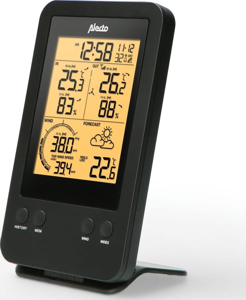 Stacja pogodowa Alecto Alecto Bezprzewodowa stacja pogodowa WS-3400, czarna