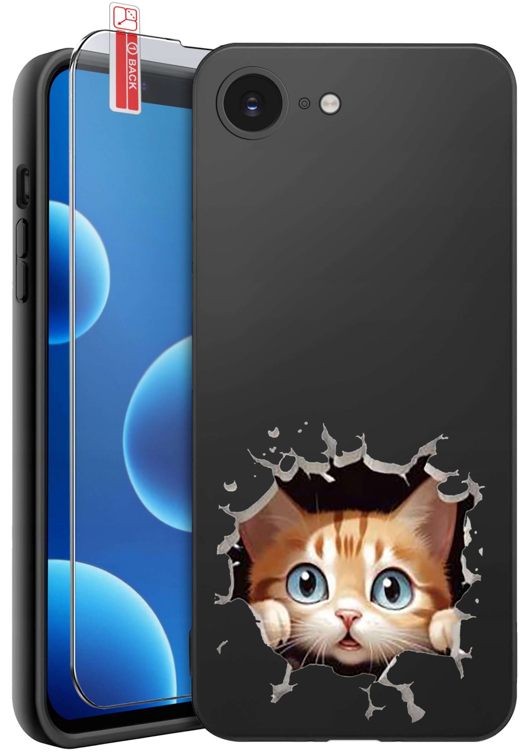 ETUI do iPhone 16e | WZORY | SILIKONOWE MATT CASE + SZKŁO 9H