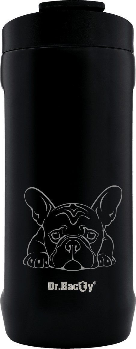 Dr.Bacty Kubek termiczny 2w1 Notus Buldog francuski - czarny