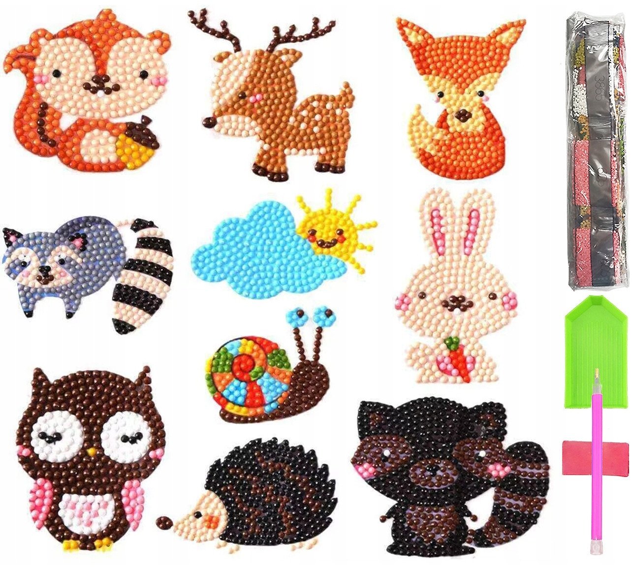 HAFT DIAMENTOWY 5D Zestaw DZIECI Mega mix NAKLEJEK