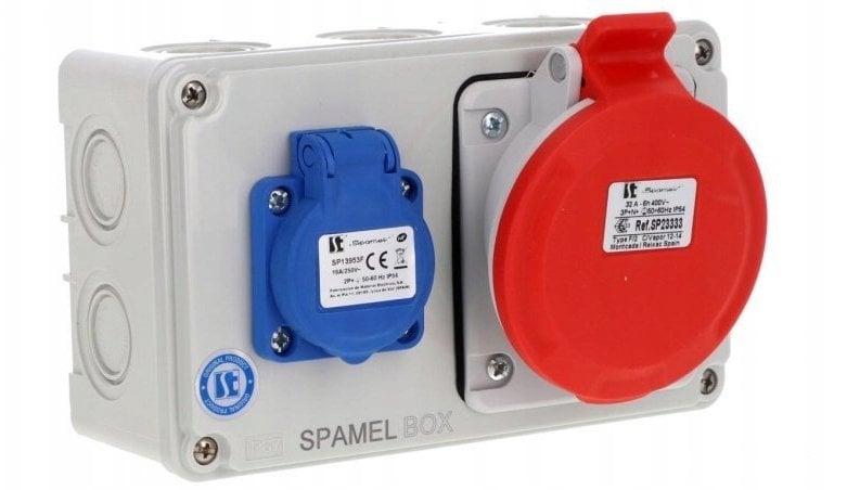 Rozdzielnica 5x32A 3x16A INA=32A IP54 SB-001705-S0020-54