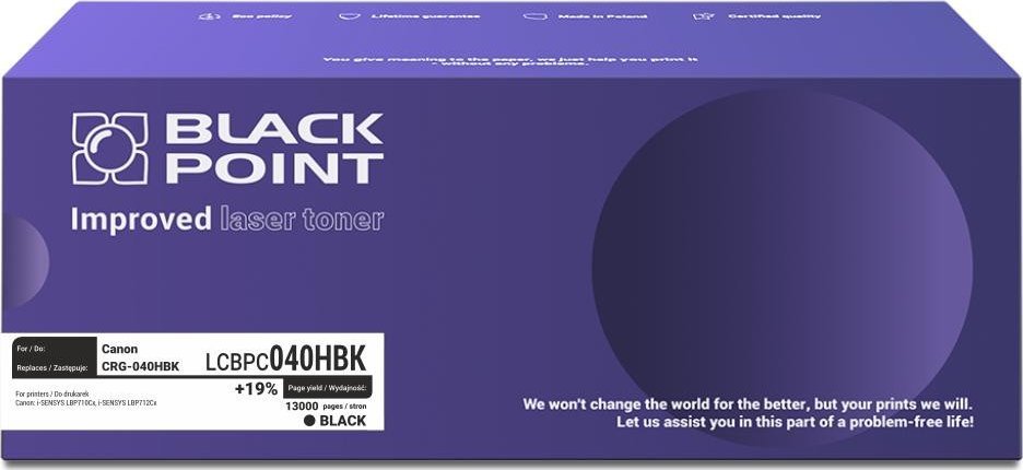 Toner Black Point Toner Black Point LCBPC040HBK zamiennik Canon CRG-040HBK black