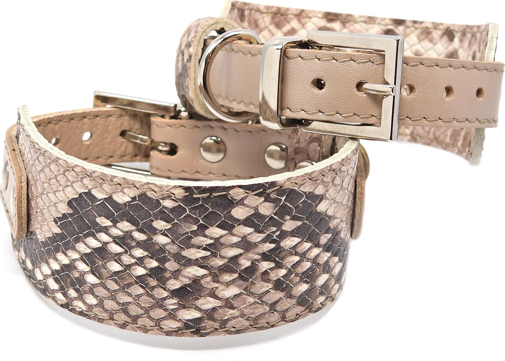 Smart Animal Skórzana obroża dla charta, kolekcja SMART, 28 cm - 32 cm, wężowa