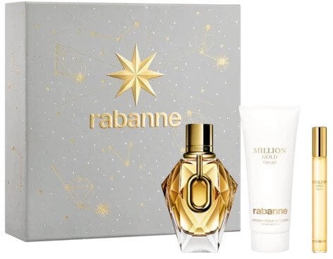 SET RABANNE Million Gold EDP spray 90ml + BODY LOTION 100ml + EDP spray 10ml