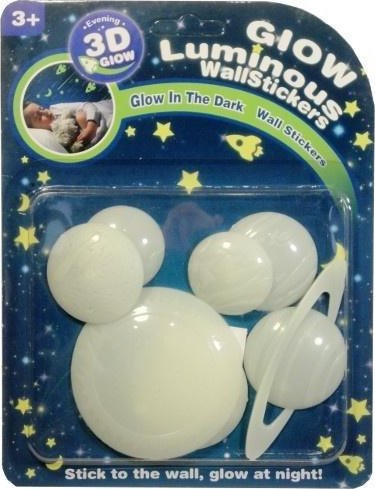 Dekoracje ścienne świecące w ciemności MIX