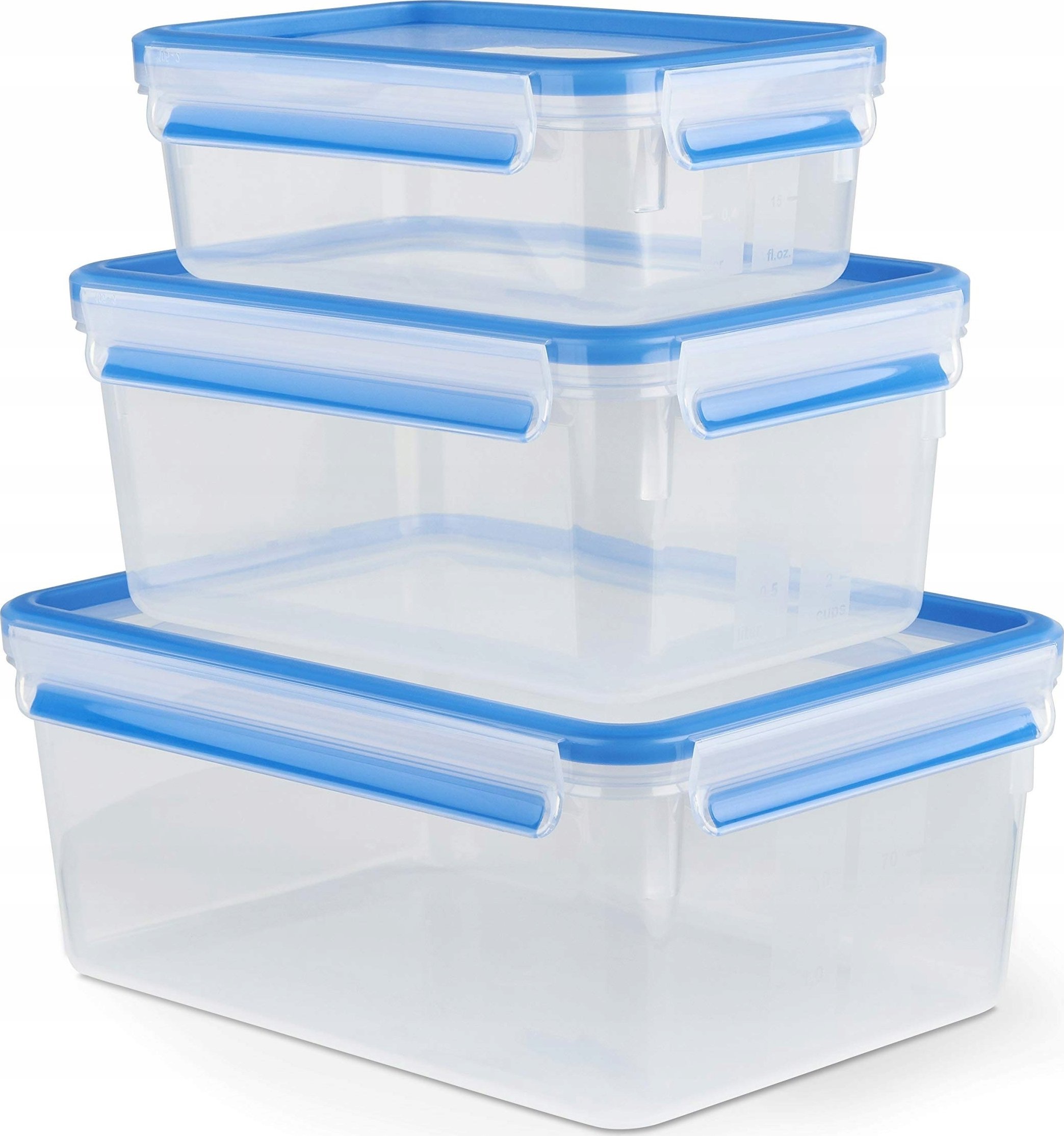 Emsa Emsa Food Clip&Close 508567 3p Set transparent/blue