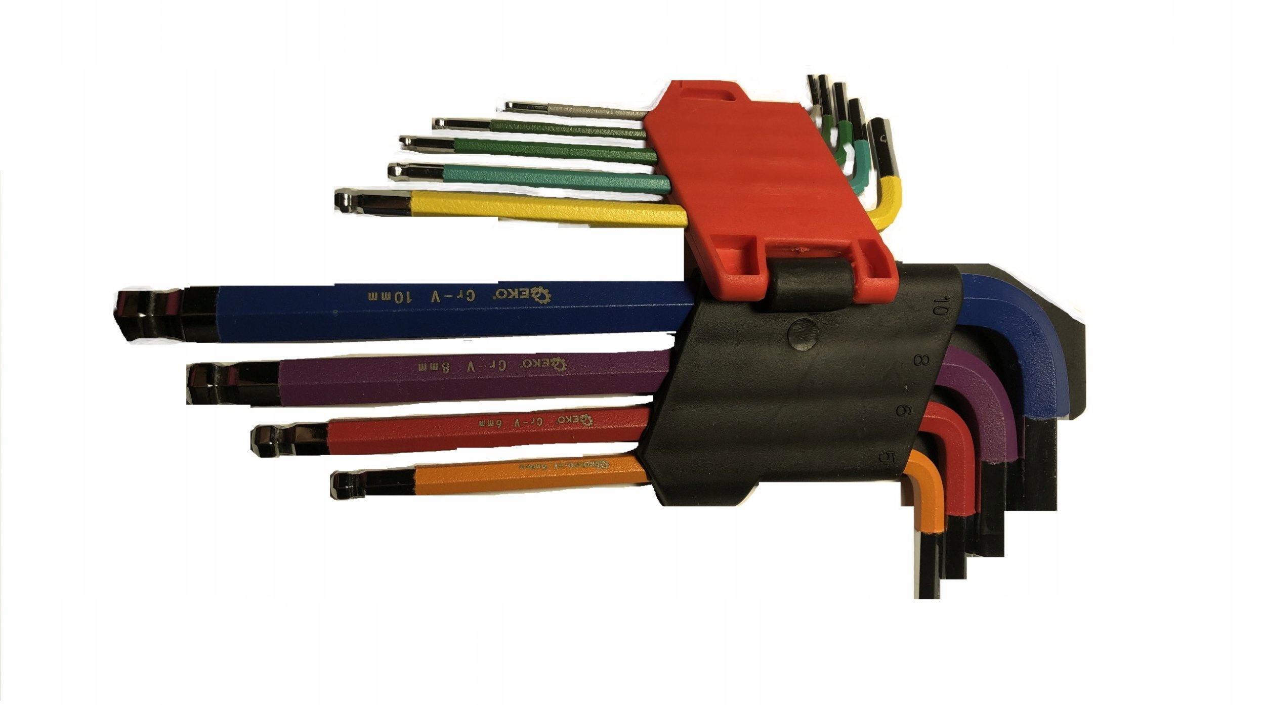 Klucze imbusowe kolorowe 1,5-10mm 9el. CrV (6/48)