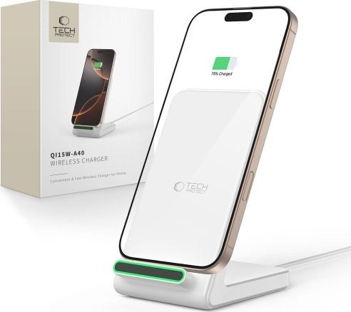 TECH-PROTECT QI15W-A40 WIRELESS CHARGER WHITE