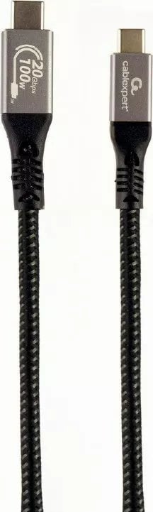 Kabel USB Gembird USB-C - USB-C 1.5 m Czarno-szary (CCBP-USB3-CMCM100-1.5M)