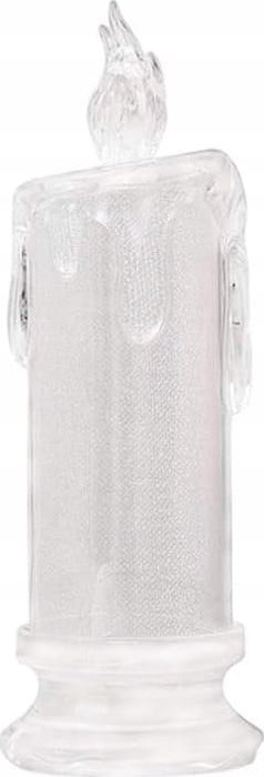 Koopman Świeca LED dekoracyjna 5x11cm do znicza na baterie transparentna