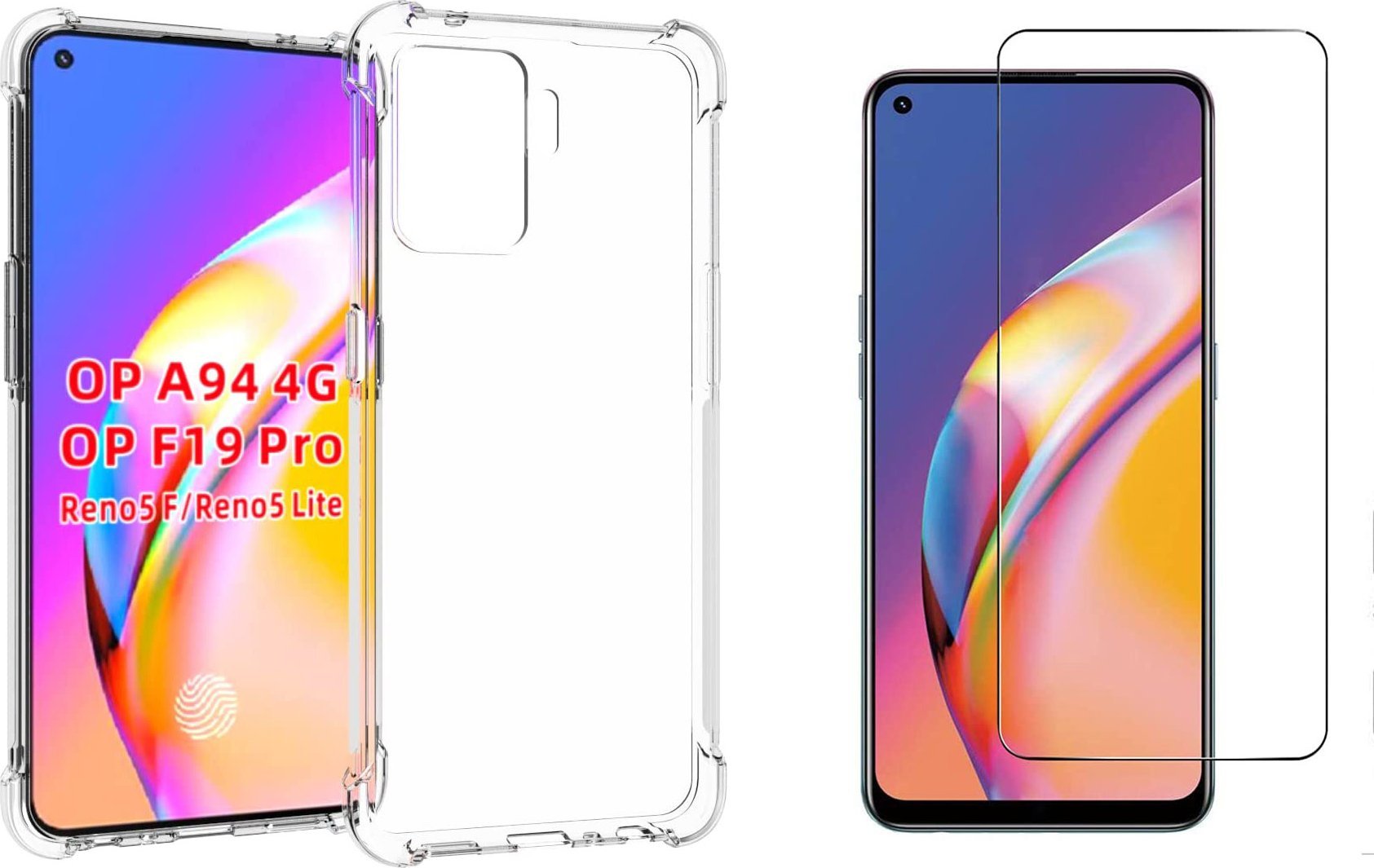 Braders Etui Żelowe A-shock + Szkło Płaskie do Oppo Reno 5 Lite