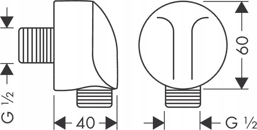 Hansgrohe FixFit Przyłącze węża bez zaworu zwrotnego E