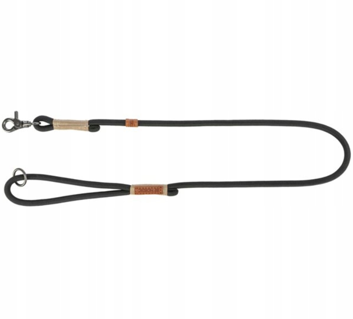 BE NORDIC, smycz, dla psa, czarna/piaskowa, linka, L–XL: 1.00 m/o 13 mm