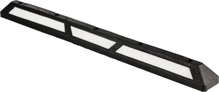 Sklep Drogowy Gumowy ogranicznik parkingowy z białym odblaskiem (wym. 1670x145x120 mm)