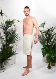 Kilt wiązany męski w 100% naturalna bawełna Yeye Ecru XL