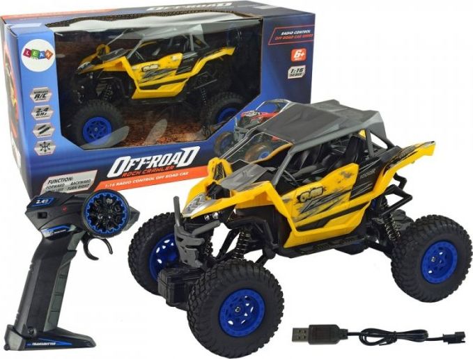Lean Sport Terenowe Auto Off- Road Zdalnie Sterowane 2,4 GHz 1:16 Żółte