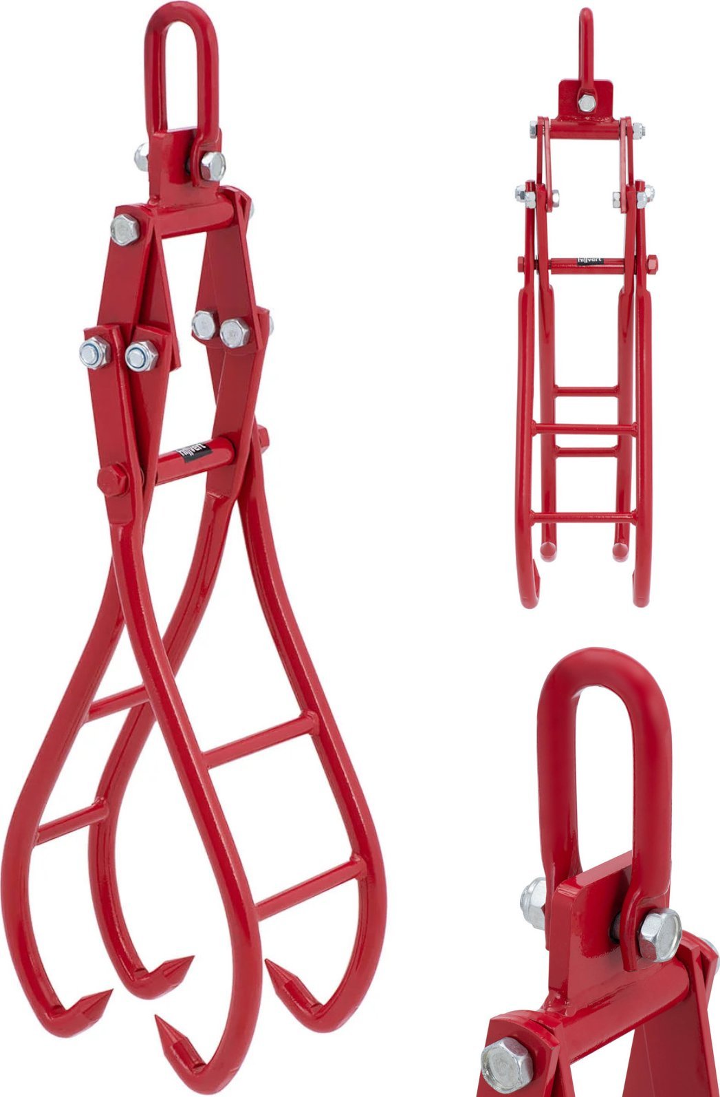 Hillvert Kleszcze chwytak do kłód pni drewna bali samozaciskowy 1360 kg Kleszcze chwytak do kłód drewna bali samozaciskowy 1360 kg