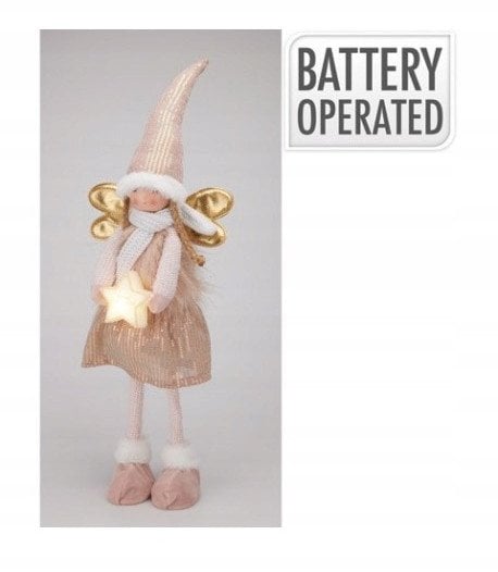 Dekoracja świąteczna Świecąca figurka świąteczna Anioł z gwiazdą