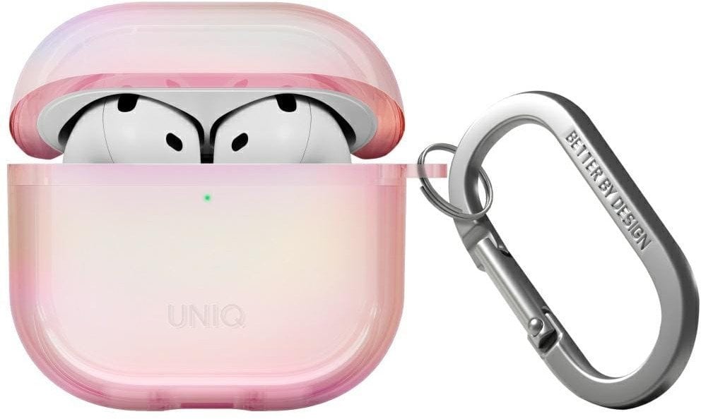 Etui UNIQ Iridescia do AirPods 4 Hang Case pink prism