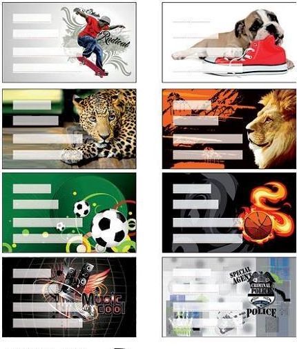 Panta Plast Naklejki na zeszyt Boys 24szt.