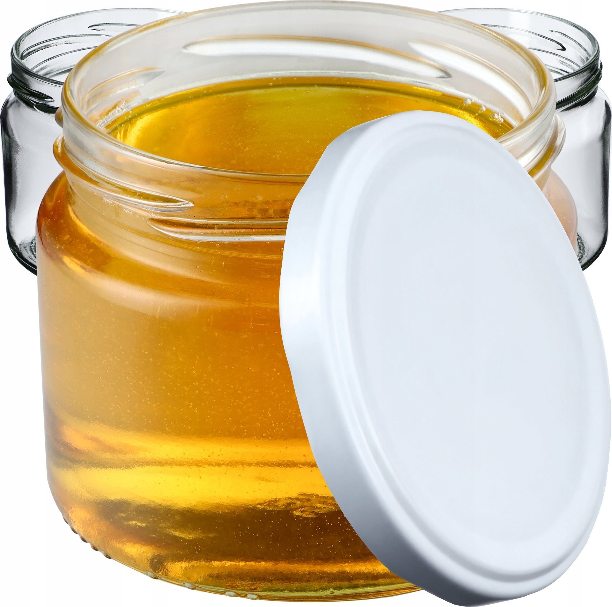 Kadax 10x Słoiki Na Przetwory Miód 330ml Zakrętki fi82